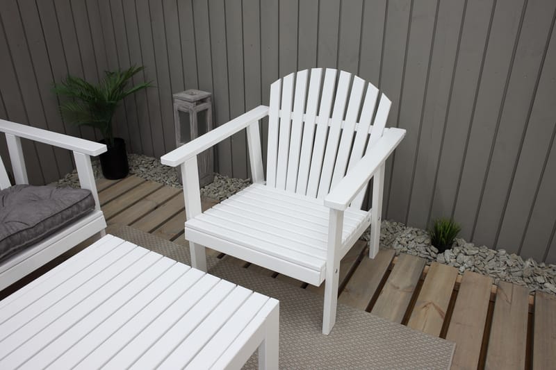 Rolston Loungesæt - Hvid - Sofagrupper udendørs - Loungesæt - Altanmøbler
