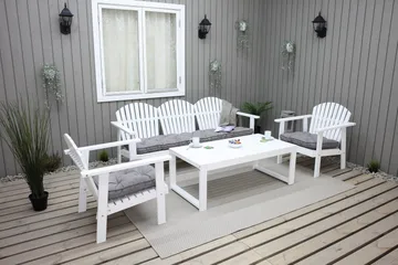 Rolston Loungesæt - Hvid - Havemøbler - Loungemøbler - Loungesæt