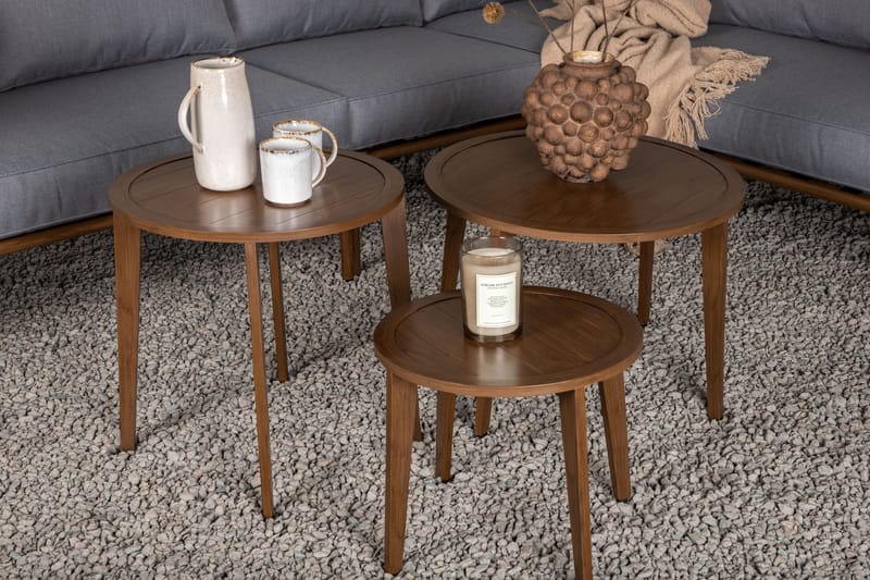 Roxo Hjørnesofa Brun - Venture Home - Havemøbler - Loungemøbler - Loungesæt