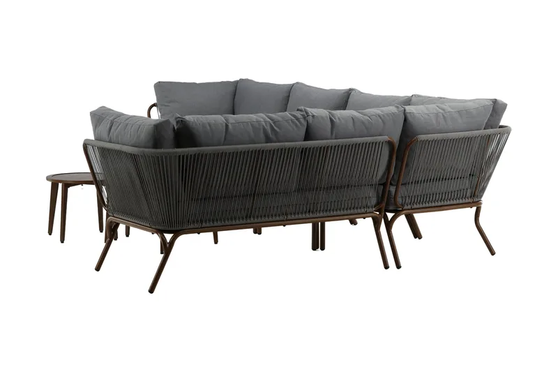 Roxo Hjørnesofa Brun - Venture Home - Havemøbler - Loungemøbler - Loungesæt