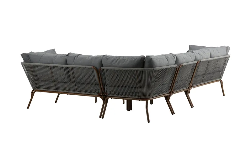 Roxo Hjørnesofa Brun - Venture Home - Havemøbler - Loungemøbler - Loungesæt