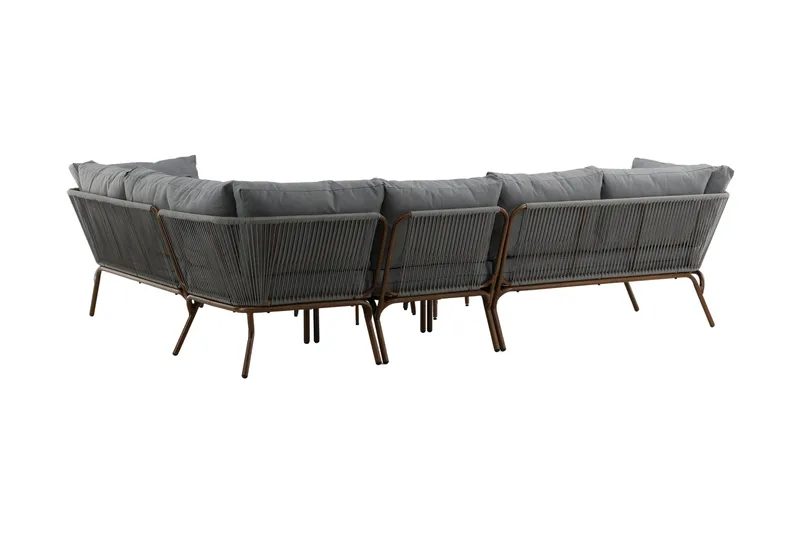 Roxo Hjørnesofa Brun - Venture Home - Havemøbler - Loungemøbler - Loungesæt