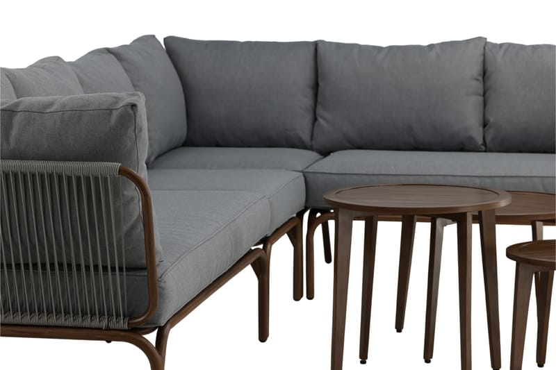 Roxo Hjørnesofa Brun - Venture Home - Altanmøbler - Sofagrupper udendørs - Loungesæt