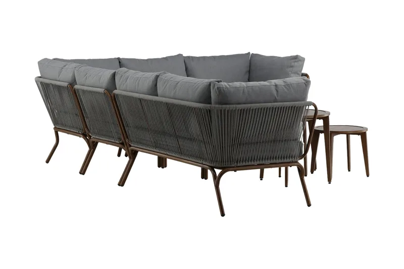 Roxo Hjørnesofa Brun - Venture Home - Havemøbler - Loungemøbler - Loungesæt