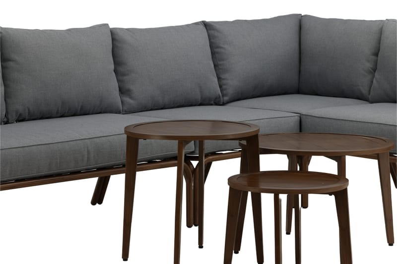 Roxo Hjørnesofa Brun - Venture Home - Havemøbler - Loungemøbler - Loungesæt