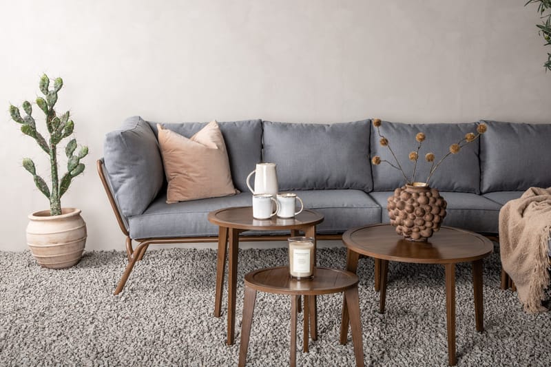 Roxo Hjørnesofa Brun - Venture Home - Havemøbler - Loungemøbler - Loungesæt