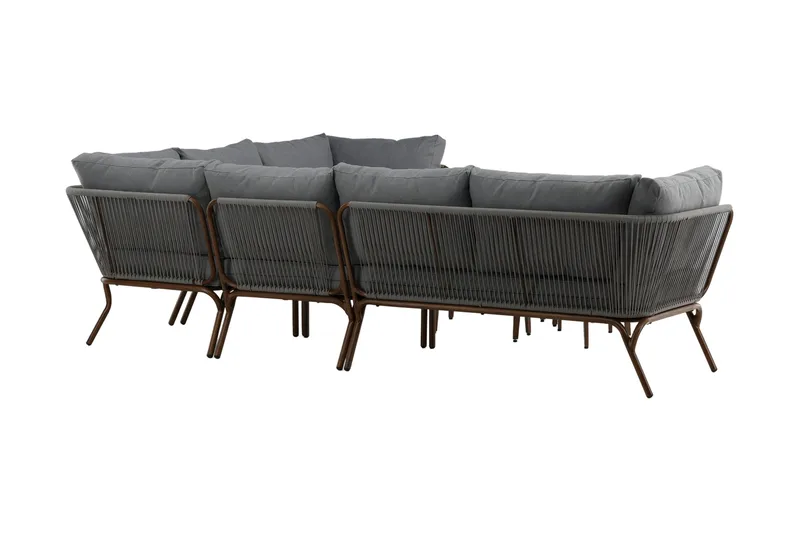 Roxo Hjørnesofa Brun - Venture Home - Havemøbler - Loungemøbler - Loungesæt