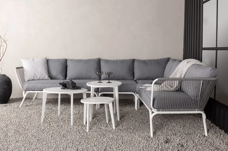 Roxo hjørnesofa hvid - Venture Home - Havemøbler - Loungemøbler - Loungesæt