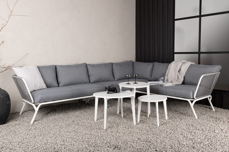 Roxo hjørnesofa hvid - Venture Home - Havemøbler - Loungemøbler - Loungesæt