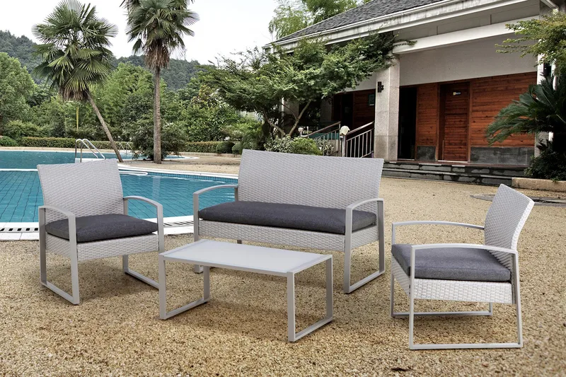 Sæt VICTORIA med hynder bord bænk og 2 lænestole, undefined