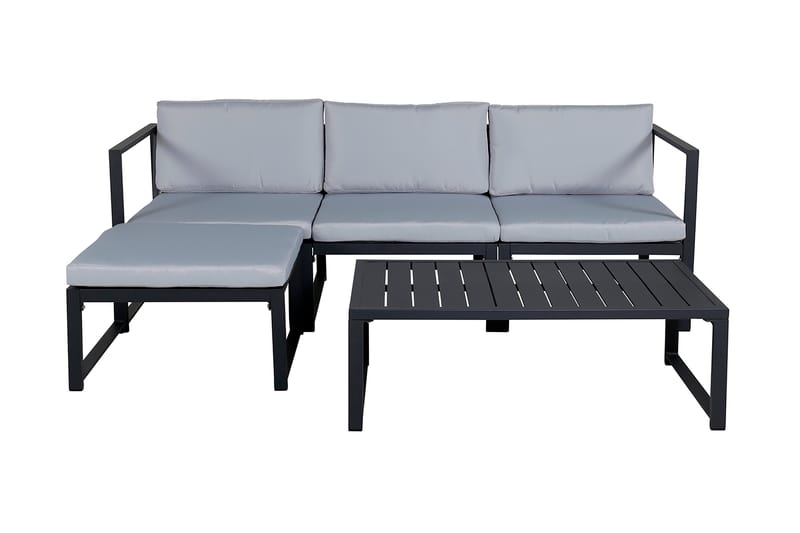 Salvador Loungesæt Grå/Sort - Venture Home - Altanmøbler - Sofagrupper udendørs - Loungesæt