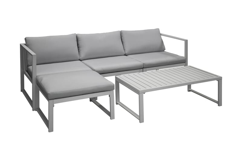 Salvador Loungesæt Hvid/Grå - Venture Home - Altanmøbler - Sofagrupper udendørs - Loungesæt