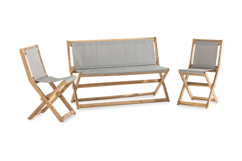 Sammenfoldelig sofagruppe - Akacia - Havemøbler - Loungemøbler - Loungesæt
