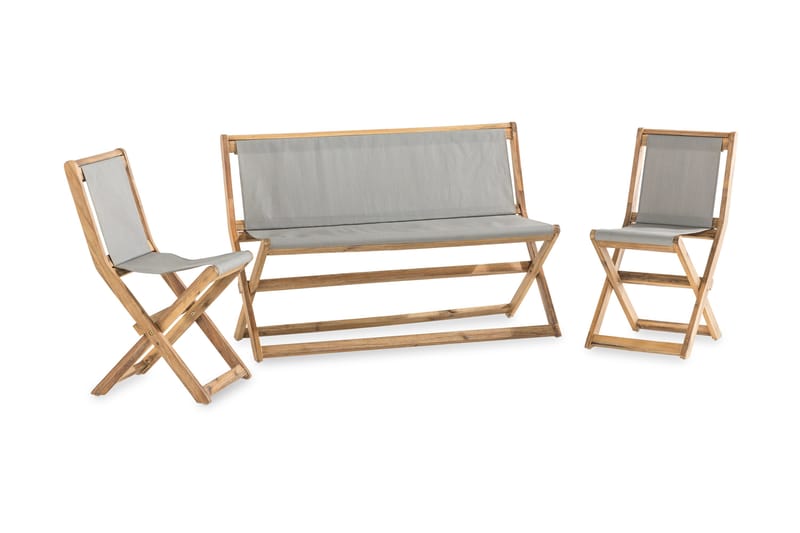 Sammenfoldelig sofagruppe - Akacia - Havemøbler - Loungemøbler - Loungesæt