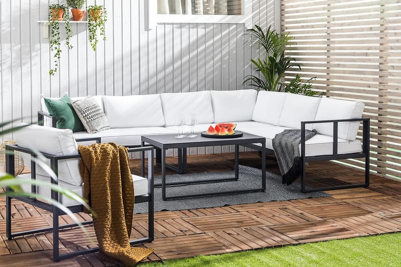 Silvia Loungesæt - Sort - Altanmøbler - Sofagrupper udendørs - Loungesæt