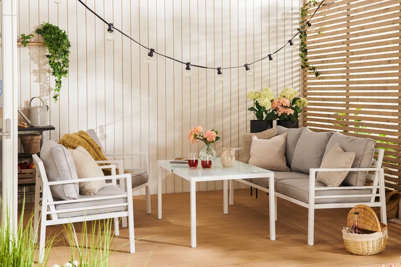 sofagruppe Comfort Garden Ariany Grå/Hvid - Havemøbler - Loungemøbler - Loungesæt