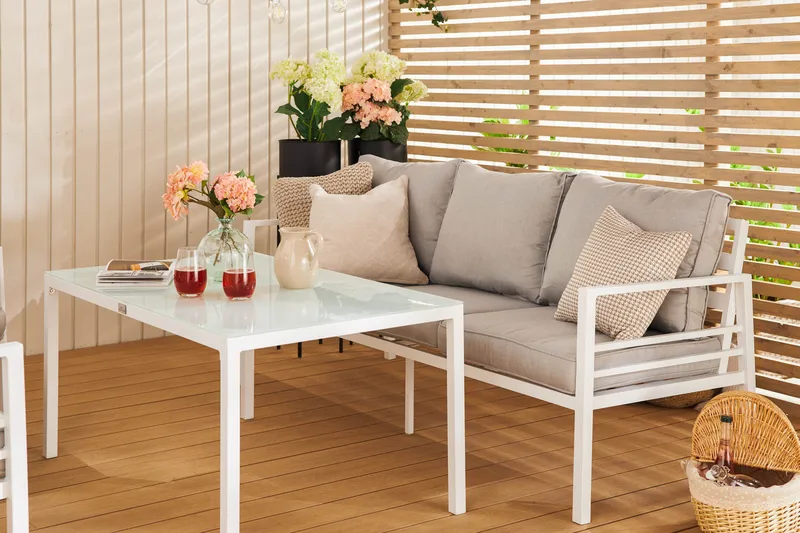 sofagruppe Comfort Garden Ariany Grå/Hvid - Havemøbler - Loungemøbler - Loungesæt