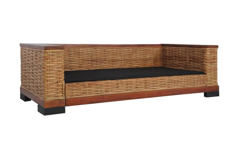 sofasæt 2 dele med hynder naturlig rattan brun - Brun - Havemøbler - Loungemøbler - Loungesæt