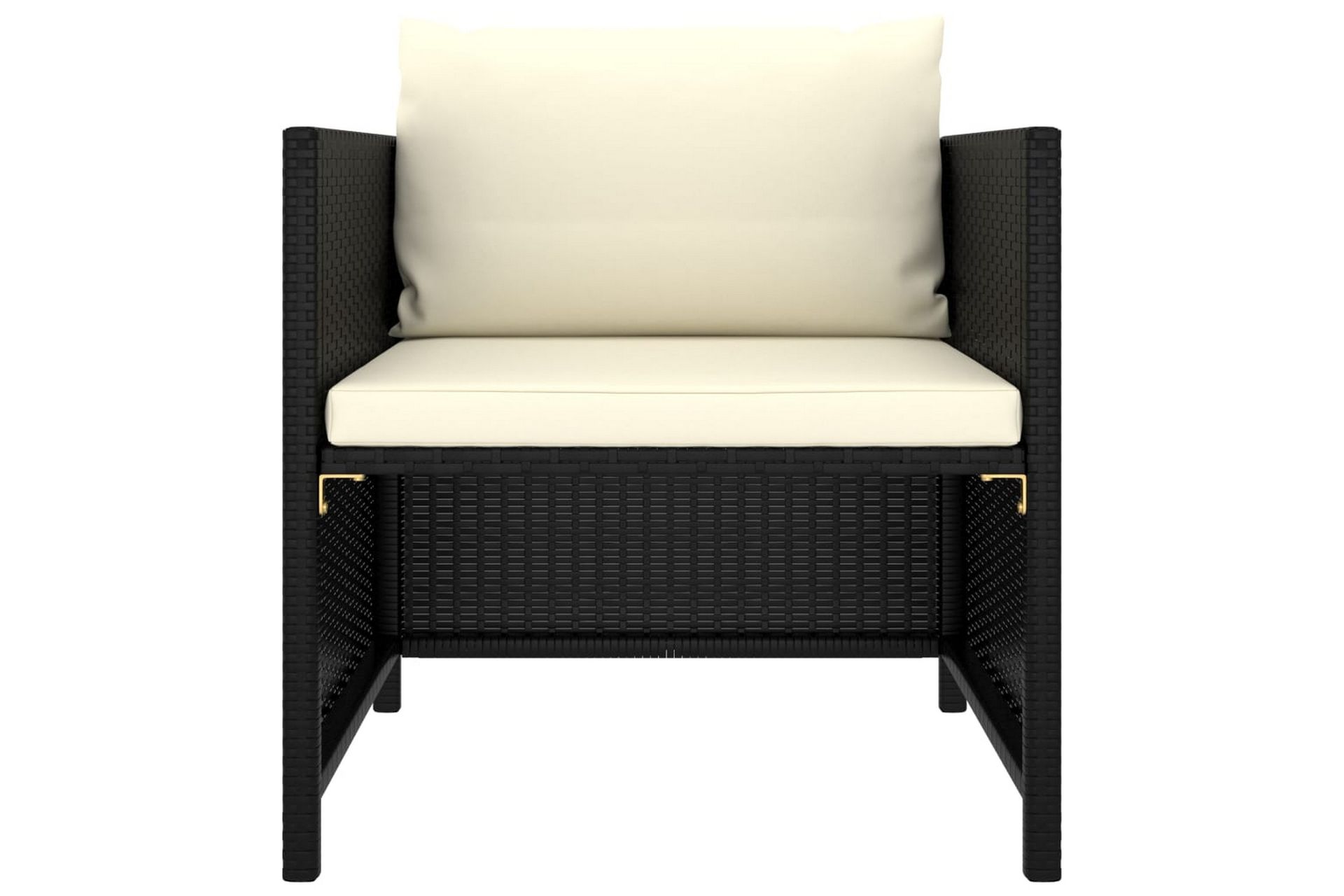 Sofasæt Til Haven 4 Dele Med Hynder Polyrattan Sort - Sort - Havemøbler - Loungemøbler - Loungesæt