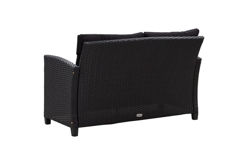 Sofasæt Til Haven 6 Dele med Hynder Polyrattan Sort - Sort - Havemøbler - Loungemøbler - Loungesæt
