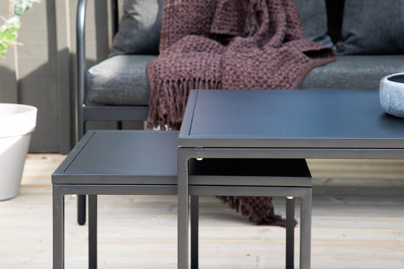 Sopot loungegruppe til udendørs brug 4-personers - Sort - Havemøbler - Loungemøbler - Loungesæt