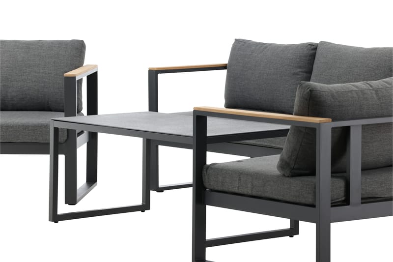 Texas Hjørnesofa Sort/Brun - Venture Home - Altanmøbler - Sofagrupper udendørs - Loungesæt