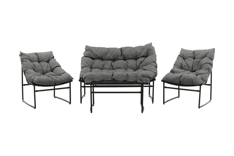 Tina Loungesæt 4-Pers., Sort