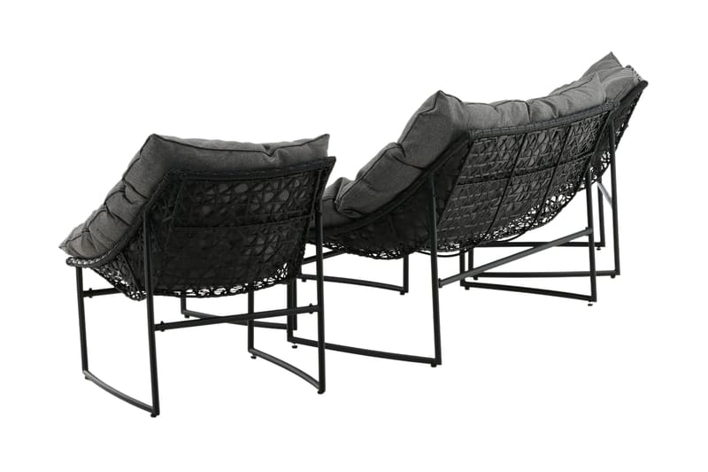 Tina Loungesæt 4-Pers. - Sort - Havemøbler - Loungemøbler - Loungesæt