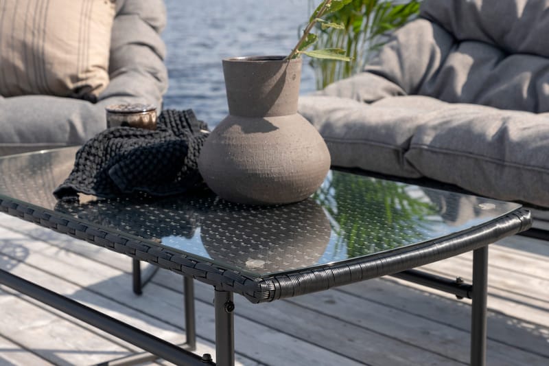 Tina Loungesæt 4-Pers. - Sort - Havemøbler - Loungemøbler - Loungesæt