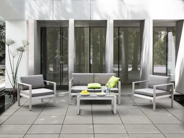 Tirrena Loungegruppe 90 cm - Grå - Havemøbler - Loungemøbler - Loungesæt