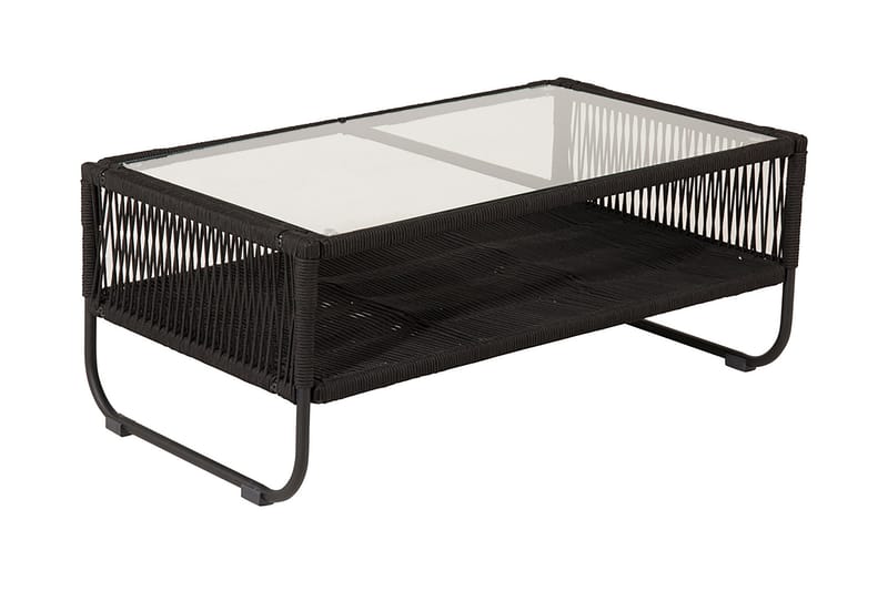 Utah loungegruppe til udendørs brug 4-personers - Sort - Havemøbler - Loungemøbler - Loungesæt