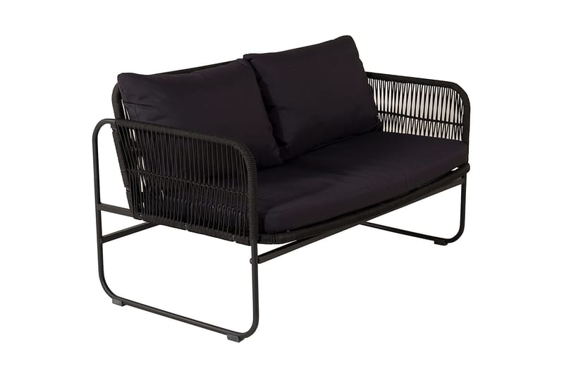 Utah loungegruppe til udendørs brug 4-personers - Sort - Havemøbler - Loungemøbler - Loungesæt