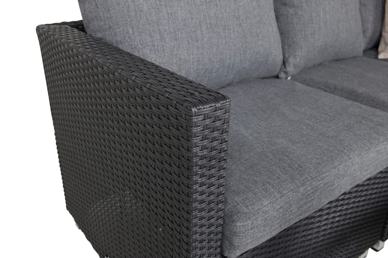 Vamos Loungesæt Sort - Venture Home - Altanmøbler - Sofagrupper udendørs - Loungesæt