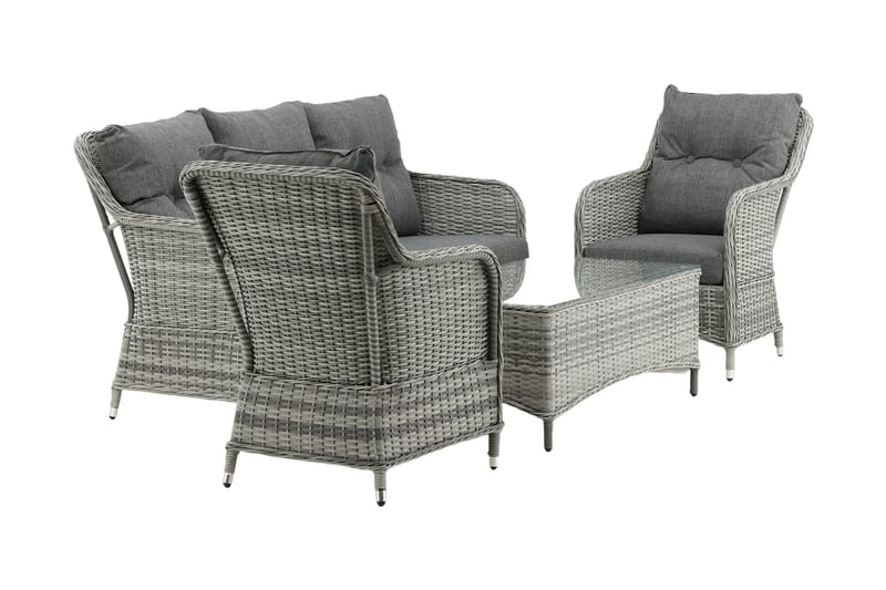 Vikelund loungegruppe til udendørs brug - Grå - Havemøbler - Loungemøbler - Loungesæt