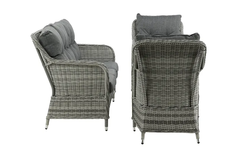 Vikelund loungegruppe til udendørs brug - Grå - Havemøbler - Loungemøbler - Loungesæt