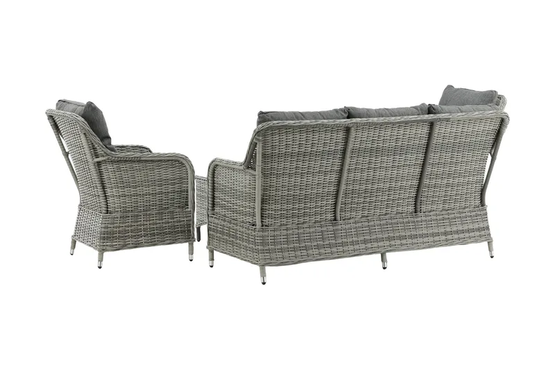 Vikelund loungegruppe til udendørs brug - Grå - Havemøbler - Loungemøbler - Loungesæt