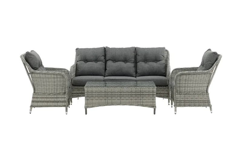 Vikelund loungegruppe til udendørs brug, Grå