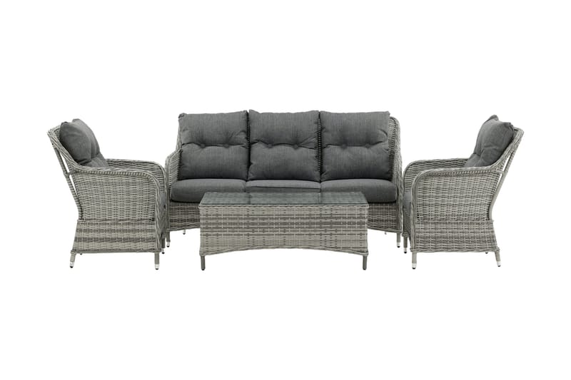 Vikelund loungegruppe til udendørs brug, Grå