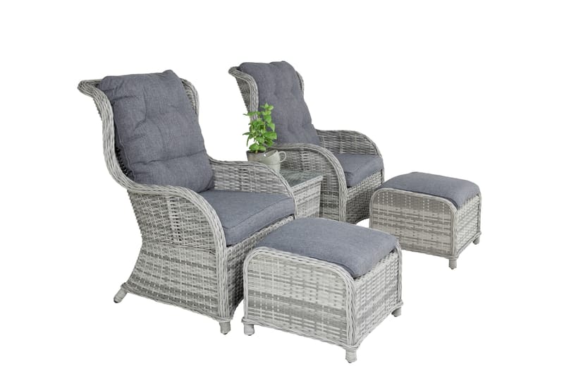 Vikelund loungegruppe til udendørs brug - Grå - Havemøbler - Loungemøbler - Loungesæt