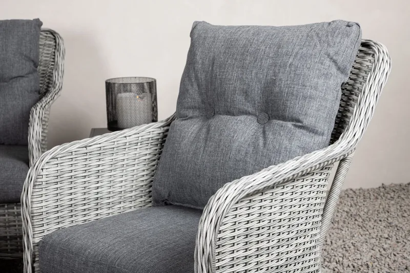 Vikelund loungegruppe til udendørs brug - Grå - Havemøbler - Loungemøbler - Loungesæt