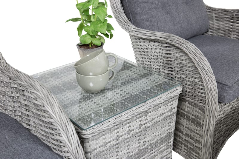 Vikelund loungegruppe til udendørs brug - Grå - Havemøbler - Loungemøbler - Loungesæt