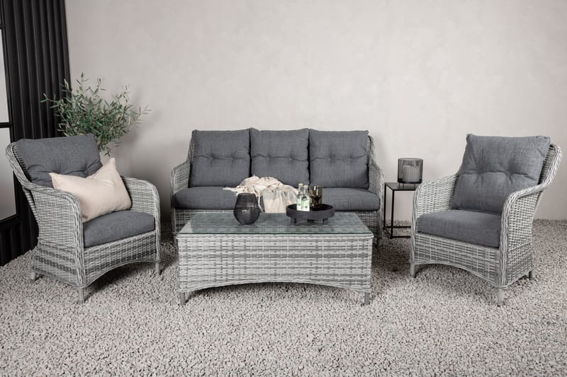 Vikelund Loungesæt Grå - Venture Home - Altanmøbler - Sofagrupper udendørs - Loungesæt