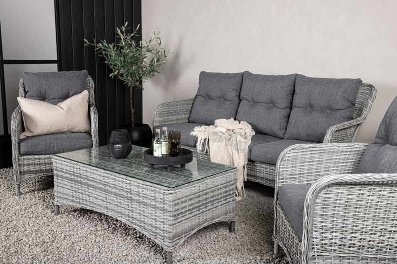 Vikelund Loungesæt Grå - Venture Home - Altanmøbler - Sofagrupper udendørs - Loungesæt