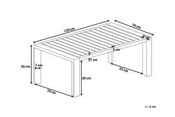 Vinci Loungegruppe 120 cm - Grå - Havemøbler - Loungemøbler - Loungesæt