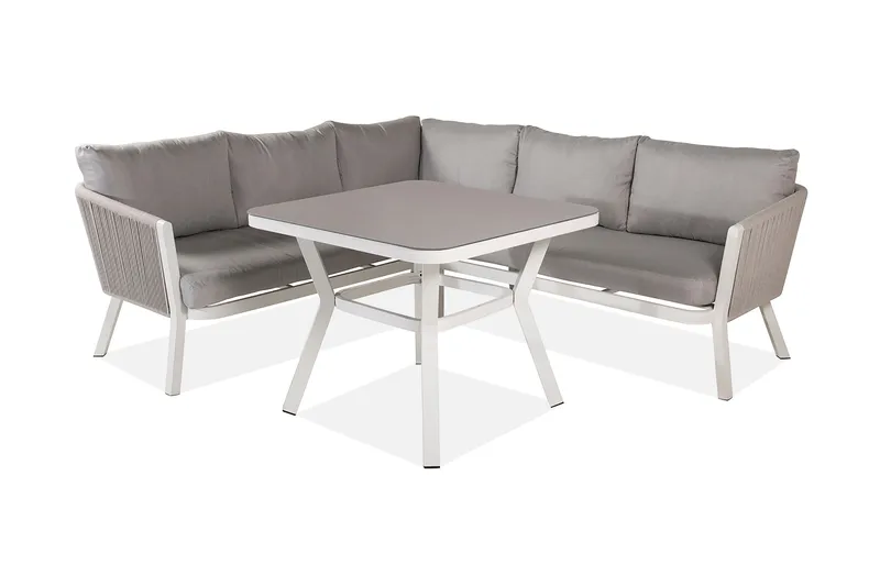 Virya Hjørneloungesæt med Hynder Grå - Venture Home - Havemøbler - Loungemøbler - Loungesæt