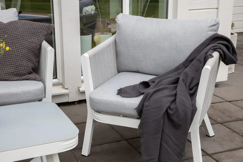 Virya Loungesæt 4-Pers. - Hvid - Havemøbler - Loungemøbler - Loungesæt