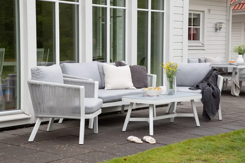 Virya Loungesæt 4-Pers. - Hvid - Havemøbler - Loungemøbler - Loungesæt