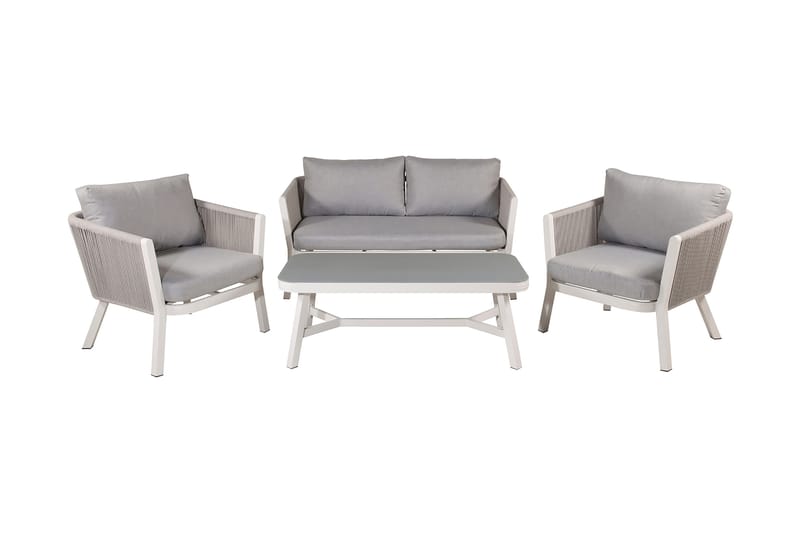 Virya Loungesæt 4-Pers. - Hvid - Havemøbler - Loungemøbler - Loungesæt