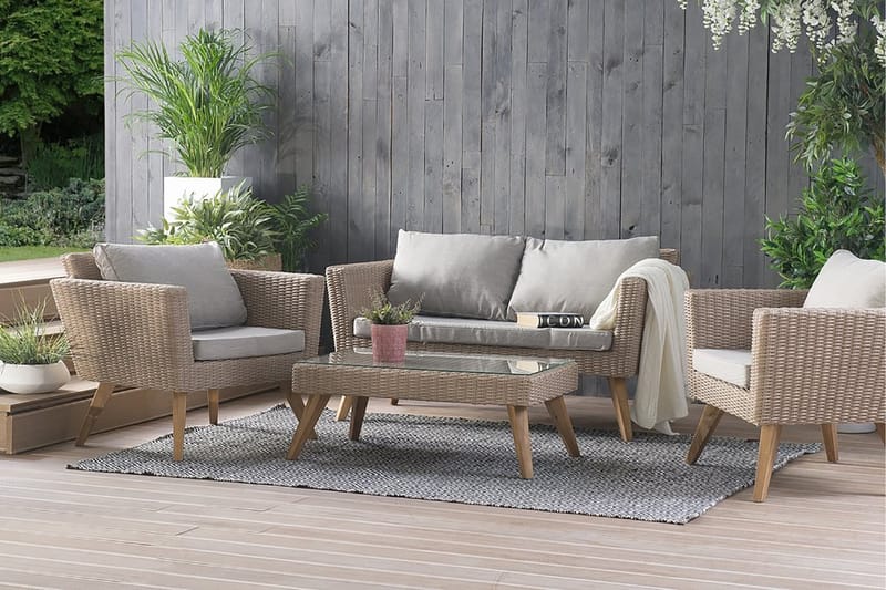 Vittoria Loungegruppe 91 cm - Brun - Altanmøbler - Sofagrupper udendørs - Loungesæt