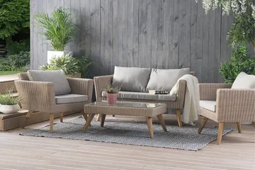 Vittoria Loungegruppe 91 cm - Brun - Havemøbler - Loungemøbler - Loungesæt